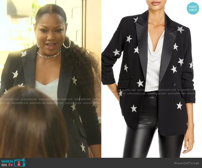 Cinq a Sept Lila Mini Star Blazer worn by Garcelle Beauvais on The Real Housewives of Beverly Hills