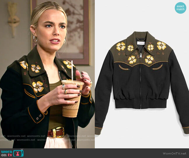 Coach Western Blouson Jacket worn by Maggie (Rebecca Rittenhouse) on Maggie
