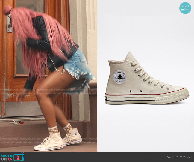 Converse All Star '70s High Top Sneakers worn by Phoebe (Phoebe Robinson) on Everythings Trash