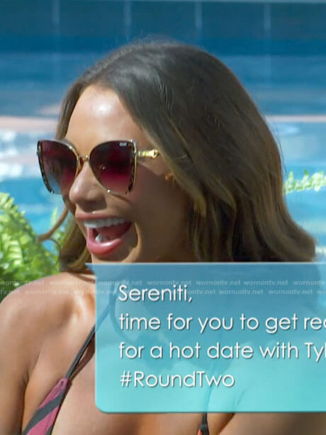 Courtney’s cat eye sunglasses on Love Island USA