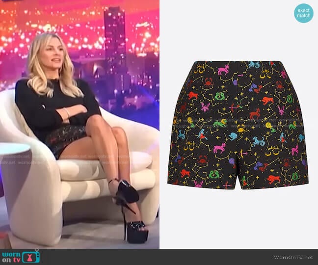 Dior Technical Wool and Silk Jacquard Shorts worn by Morgan Stewart on E! News
