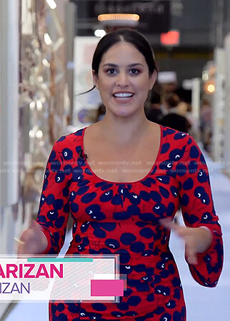 Donna’s red and blue cherry print dress on Today
