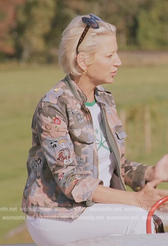 Dorinda’s embroidered camo denim jacket on The Real Housewives Ultimate Girls Trip