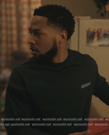 Emmett’s blue Jacquemus long sleeve tee on The Chi