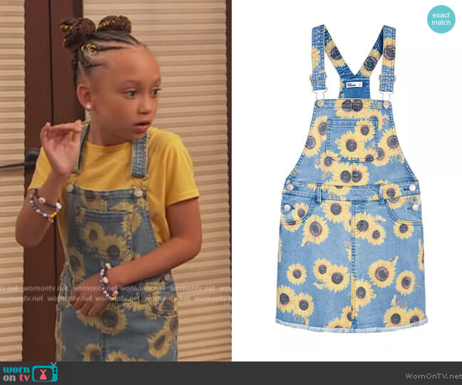 Epic Threads Daisy All Over Print Shortall worn by Alice Baxter (Mykal-Michelle Harris) on Ravens Home