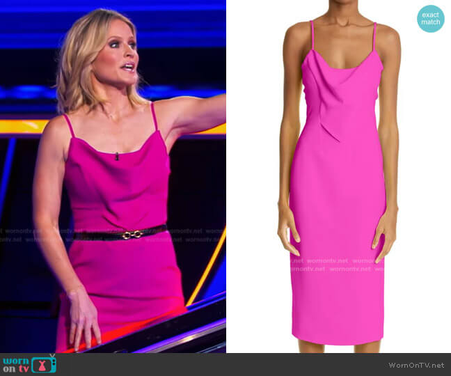 Et Ochs Natalie Midi Dress worn by Sara Haines on The Chase