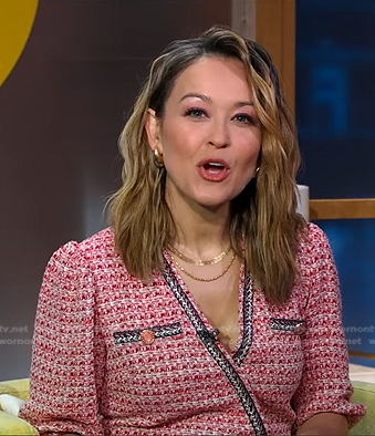 Eva’s pink tweed dress on Good Morning America