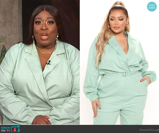 Fashion Nova Best Girlfriend Utility Jumpsuit worn by Loni Love on E! News