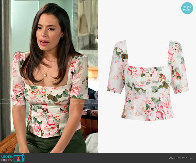 Favorite Daughter The One That Got Away Blouse worn by Jessie (Chloe Bridges) on Maggie