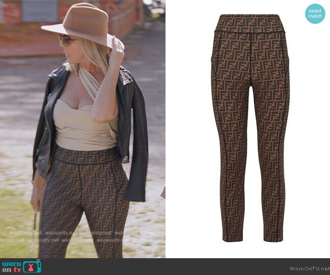 Fendi FF Monogram Leggings worn by Vicki Gunvalson on The Real Housewives Ultimate Girls Trip