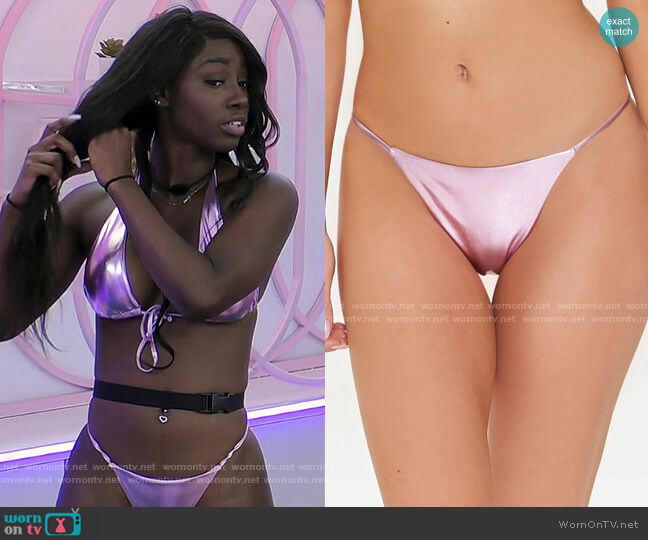 Forever 21 Metallic Bikini Bottoms worn by Sereniti Springs on Love Island USA