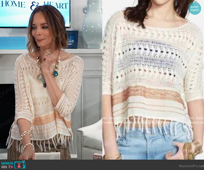 Free People Crochet Fringe Festival Top