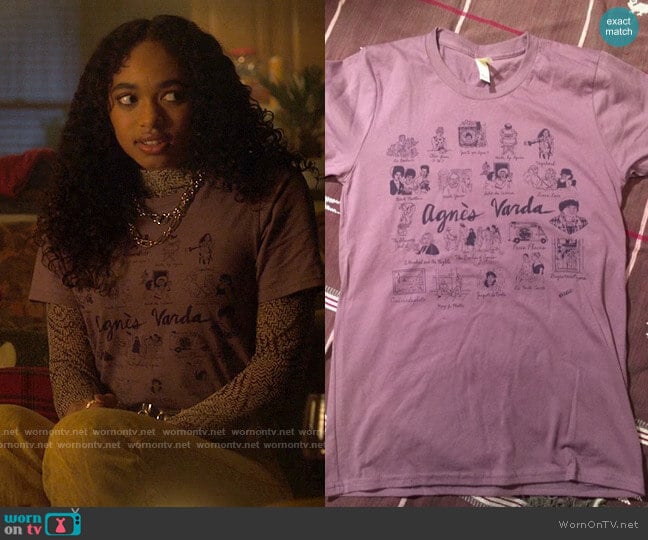 Gelgud Purple Varda Tee worn by Tabitha 'Tabby' Hayworth (Chandler Kinney) on Pretty Little Liars Original Sin