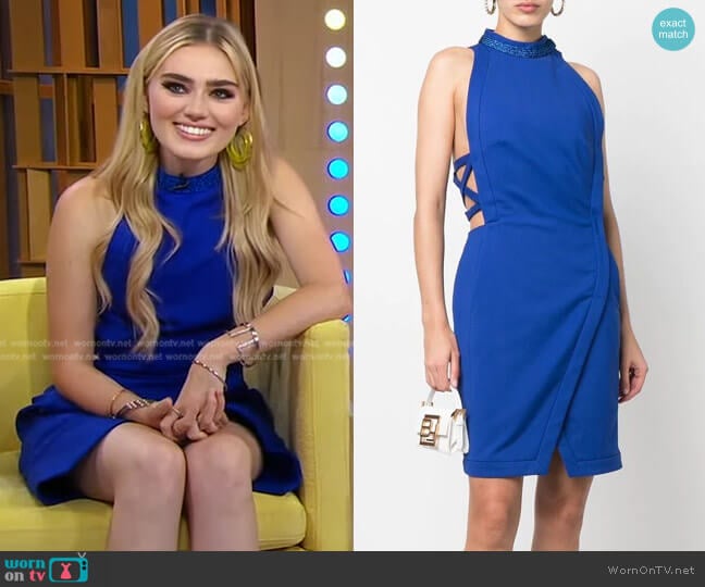 Genny High-Neck Sleeveless Midi Dress