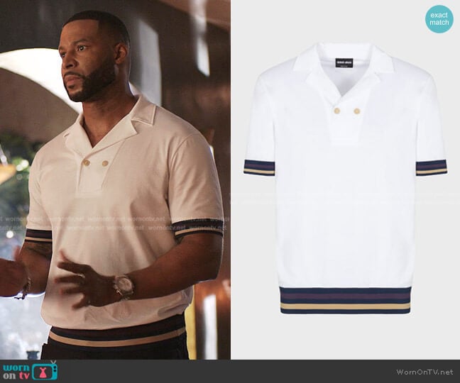 Giorgio Armani Short-Sleeved Organic-Cotton Polo Shirt