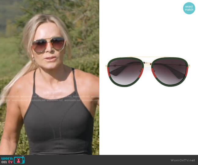 Gucci Aviator Shaped Sunglasses worn by Tamra Judge on The Real Housewives Ultimate Girls Trip
