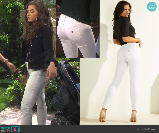 Guess Eco Sexy Curve Mid-Rise Jeans worn by Ciara Brady (Victoria Konefal) on Days of our Lives