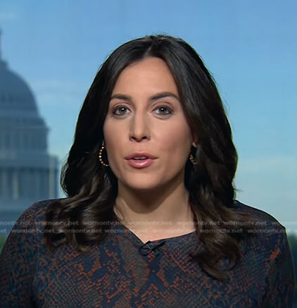 Hallie Jackson’s snake print dress on Today