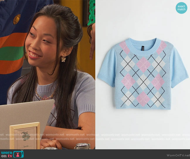 H&M Knit Crop Top worn by Ivy (Emmy Liu-Wang) on Ravens Home