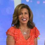 Hoda’s orange paisley print top on Today