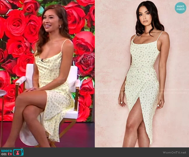 House of CB Daniella Lemon Floral Balcony Corset Dress