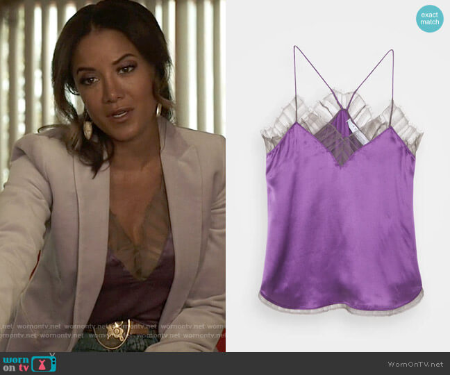 IRO Berwyn Cami in Purple / Grey worn by Maria DeLuca (Heather Hemmens) on Roswell New Mexico