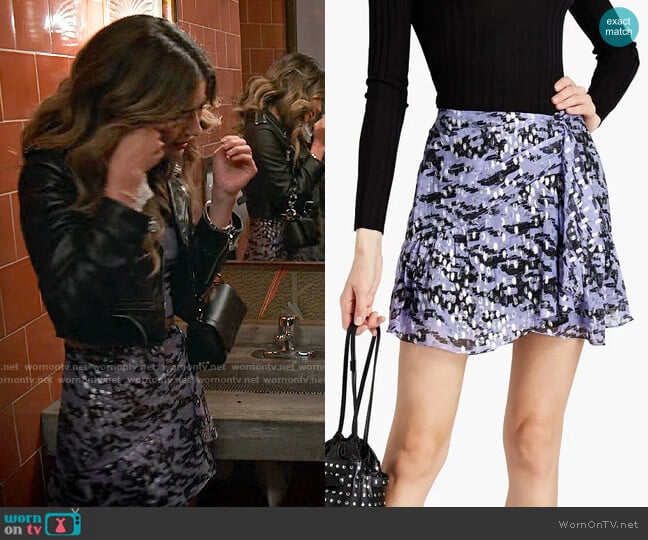 IRO Dillian Skirt worn by Louise (Nichole Sakura) on Maggie