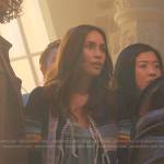 Isabella’s suede striped panel jacket on Good Trouble
