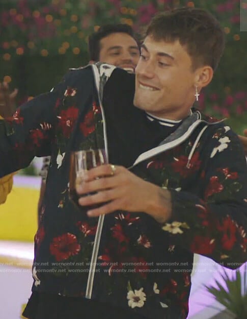 Isaiah’s floral hoodie on Love Island USA
