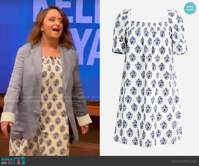 J. Crew Afternoon Dress in Gathered Floral Block Print