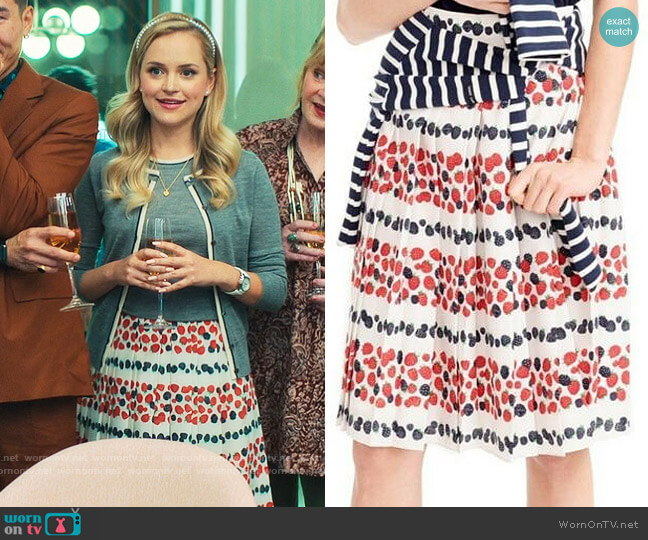 J. Crew Berry Print Skirt worn by Ainsley (Stephanie Styles) on Loot