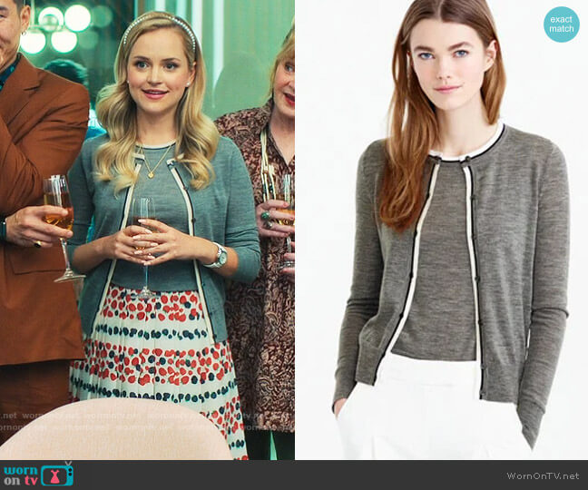 J.Crew Tipped Jackie Shell worn by Ainsley (Stephanie Styles) on Loot