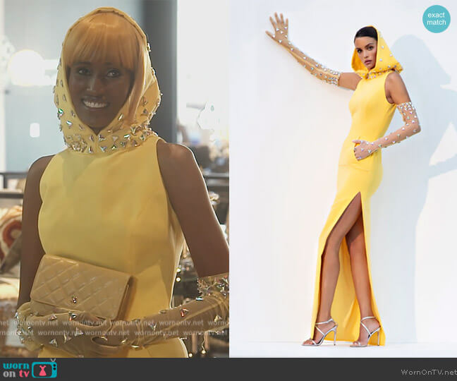 Jean-Louis Sabaji RTW SS22 worn by Chanel Ayan (Chanel Ayan) on The Real Housewives of Dubai