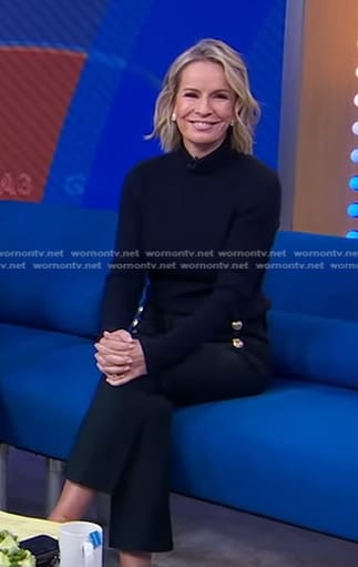 Jennifer’s navy cropped sailor pants on Good Morning America