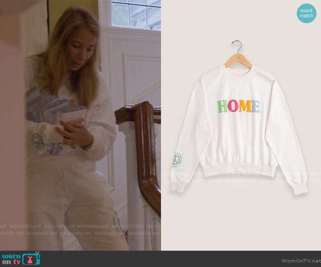Jill and Ally Home Pullover Sweatshirt worn by Jill Zarin on The Real Housewives Ultimate Girls Trip