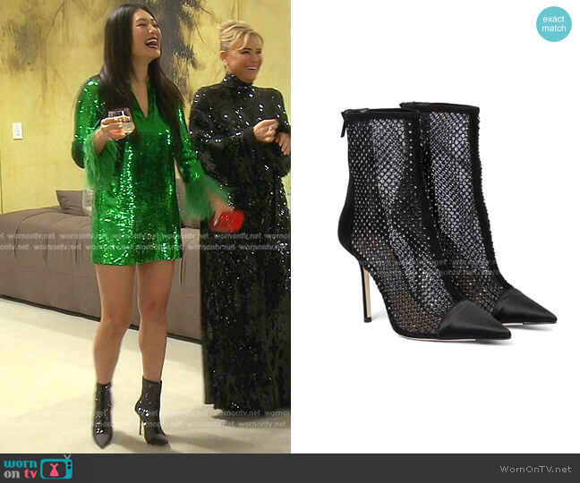 Jimmy Choo Marquis Boots worn by Crystal Kung Minkoff on The Real Housewives of Beverly Hills