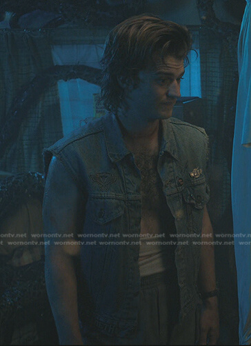 Steve’s Dio The Last In Line denim jacket on Stranger Things