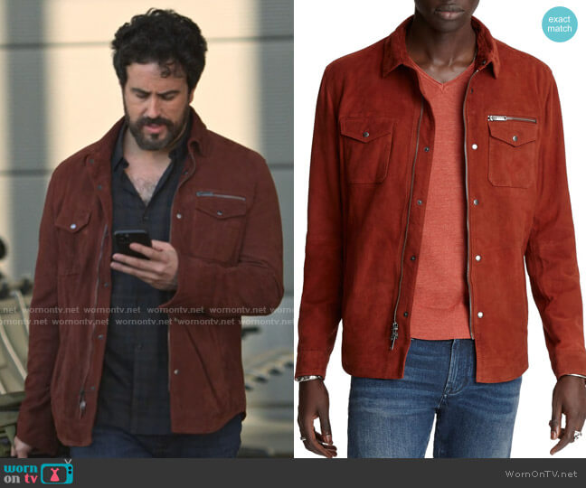 John Varvatos Shilo Suede Shirt Jacket