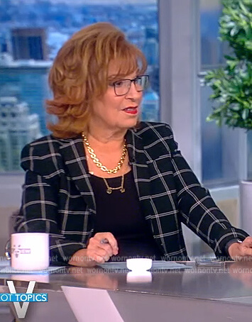 Joy’s windowpane blazer on The View