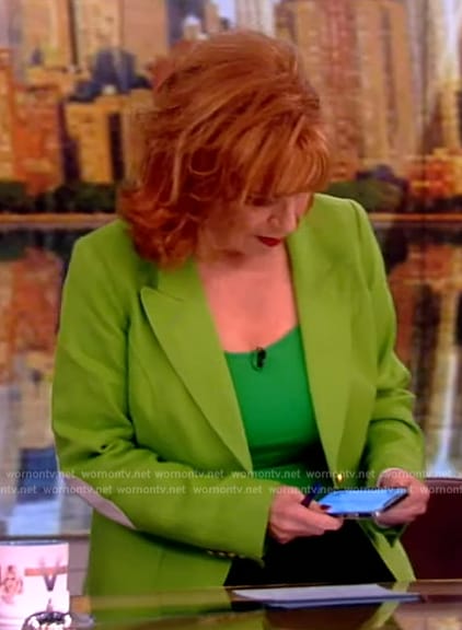 Joy’s green linen blazer on The View