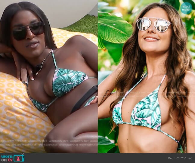 Kenny Flowers The Beverly Hills Triangle Bikini Top worn by Zeta Morrison on Love Island USA