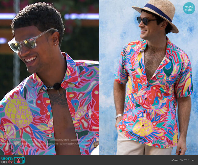 Kenny Flowers The Coco Locos Shirt worn by Timmy Pandolfi on Love Island USA