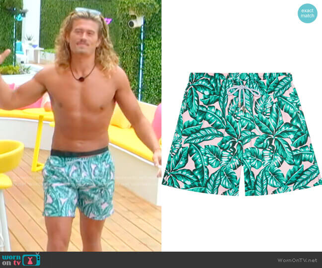 Kenny Flowers The Fronds with Benefits Shorts worn by Tyler Radziszewski on Love Island USA