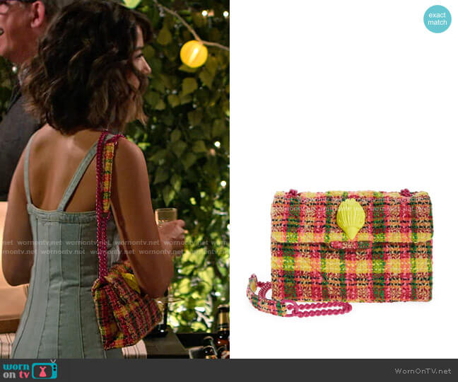 Kurt Geiger Medium Kensington Tweed Bag worn by Louise (Nichole Sakura) on Maggie