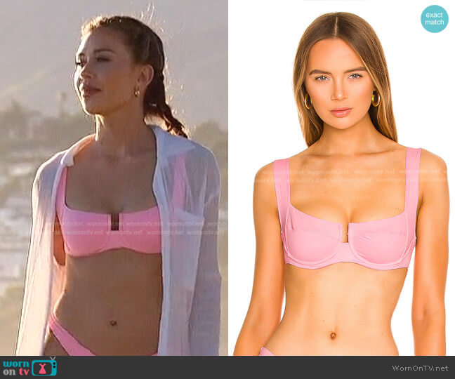 L*Space Sensual Solids Camellia Bikini Top worn by Gabriela Windey on The Bachelorette