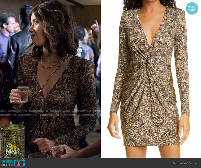 L'Agence Mariah Dress worn by Louise (Nichole Sakura) on Maggie