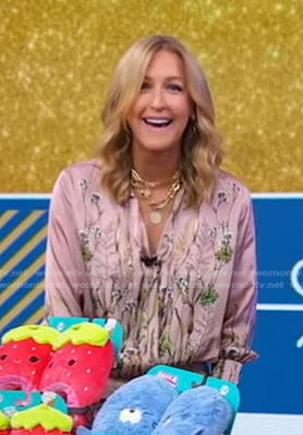 Lara’s pink floral blouse on Good Morning America