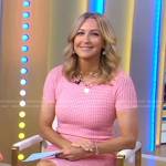 Lara’s pink open knit dress on Good Morning America