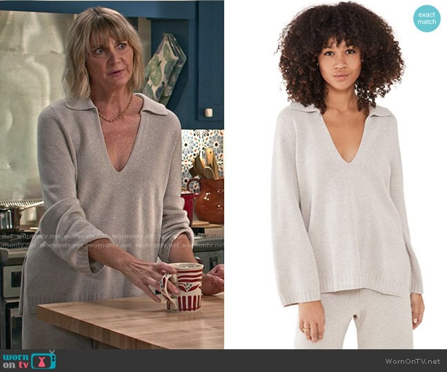 Leset Zoe Polo Sweater worn by Maria (Kerri Kenney) on Maggie
