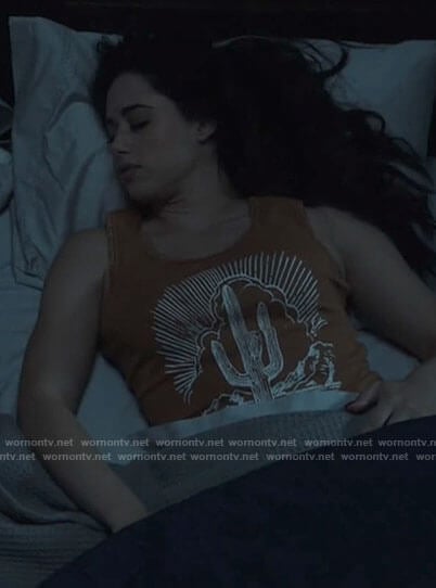 Liz’s cactus graphic tank top on Roswell New Mexico